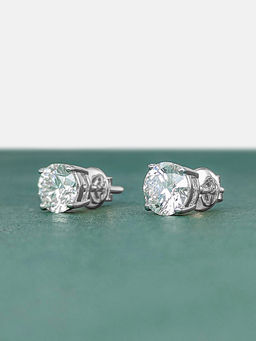 Maiora Diamonds - 1 Carat 14K White Stud Earrings