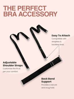 Clovia - Black Adjustable Shoulder Straps and Back Band