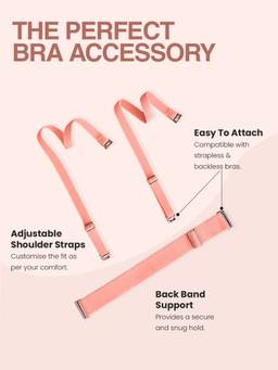 Clovia - Peach Adjustable Shoulder Straps and Back Band
