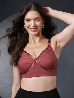 Clovia - Self-Patterned Non-Padded Non-Wired Full Figure Bra
