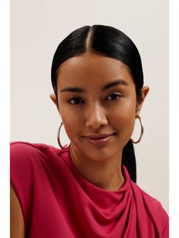 Ted Baker - Silver Loa Logo Hoop Earrings