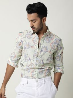 Rare Rabbit - Green Casual Shirts