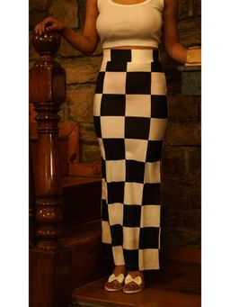 Tandul - Women Argyle Pencil Multi-Color Skirt