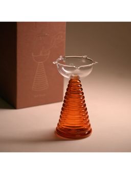 Muun Home - Tall Glass Diya Amber