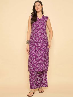 KVS FAB - Women Purple Rayon Co-Ord Set
