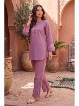 Autumnlane - Women Lavender Cotton Co-Ord Set