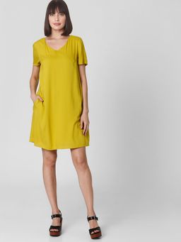 VERO MODA - Women A line mini yellow dress