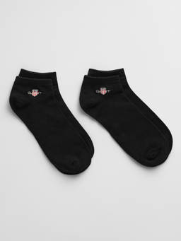GANT - Boys Black Solid Ankle Length Socks (Pack of 2)