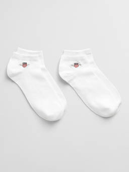 GANT - Boys White Solid Ankle Length Socks (Pack of 2)