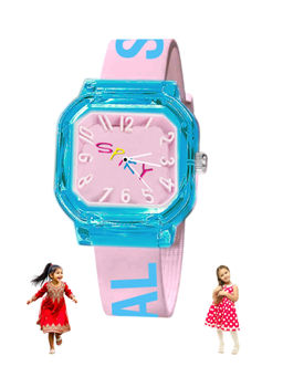 Spiky - Girls Square Stylish Analog Watch - Pink (3-4 Years)