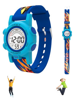 Spiky - Boys Round Mult-Functional Digital Watch - Blue (3-4 Years)