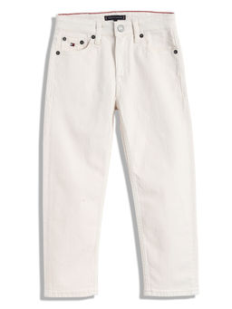 Tommy Hilfiger - Boys Off White Solid Jeans