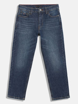 Tommy Hilfiger - Boys Navy Blue Whiskered Jeans
