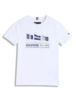 Tommy Hilfiger - Boys White Graphic T-Shirt