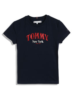 Tommy Hilfiger - Girls Navy Blue Logo T-Shirt