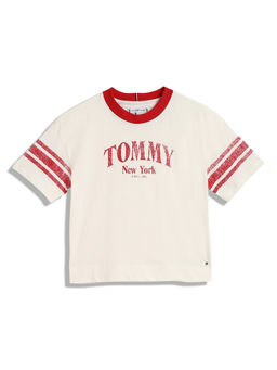 Tommy Hilfiger - Girls Off White Logo T-Shirt