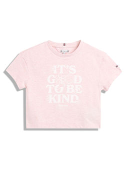 Tommy Hilfiger - Girls Pink Typography T-Shirt