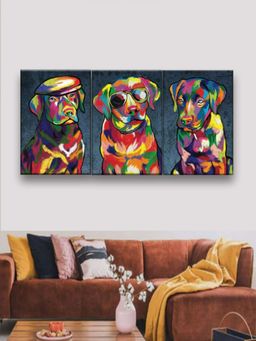The Art House - Abstract Painting Multi-Color (Set of 3)