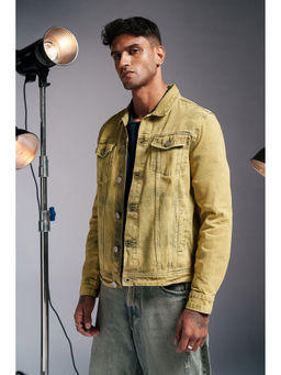 FREAKINS - Old Yeller Yellow Mens Denim Trucker Jacket