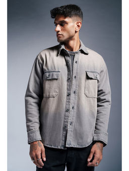 FREAKINS - Warm Grey Mens Denim Jacket