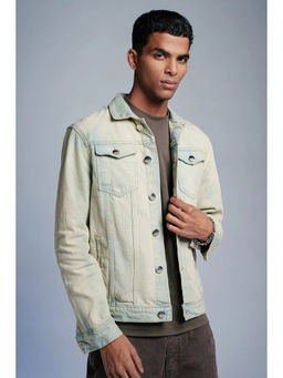 FREAKINS - Light Wave Blue Mens Denim Trucker Jacket