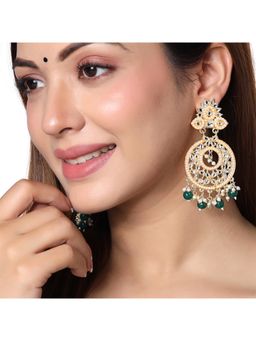 Yellow Chimes - Women and Girls Traditional Kundans Chandbali