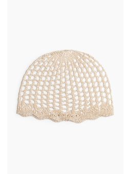 H&M - Women Beige Crochet-Look Hat