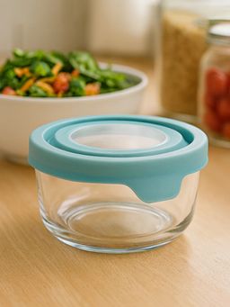 ANCHOR HOCKING - Blue True Seal Glass Food Storage Container