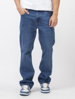Guess - Men Blue Solid Loose Fit Jeans