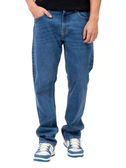Guess - Men Blue Solid Loose Fit Jeans