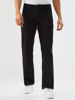 Spykar - Black Regular Fit Mid Rise Jeans for Men