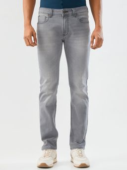 Spykar - Solid Grey Regular Fit Jeans for Men