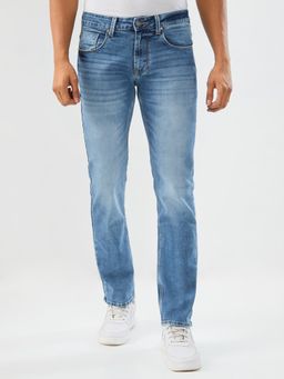 Spykar - Light Blue Regular Fit Mid Rise Jeans for Men