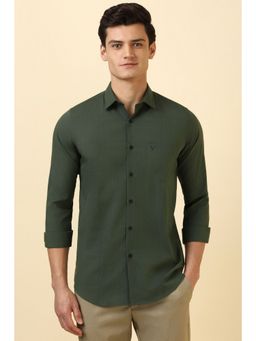 Allen Solly - Men Olive Check Full Sleeves Casual Shirt