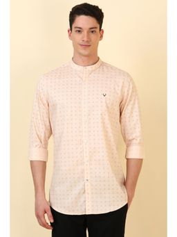 Allen Solly - Men Beige Print Full Sleeves Casual Shirt