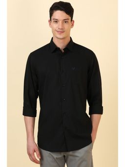 Allen Solly - Men Black Solid Full Sleeves Casual Shirt