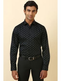 Allen Solly - Men Black Print Full Sleeves Formal Shirt