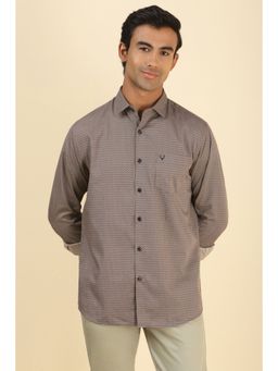 Allen Solly - Men Brown Print Full Sleeves Casual Shirt