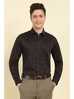 Allen Solly - Men Brown Regular Fit Printed Full Sleeves Formal Shirt