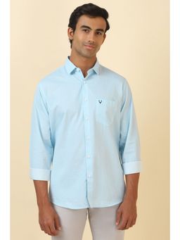 Allen Solly - Men Light Blue Print Full Sleeves Casual Shirt