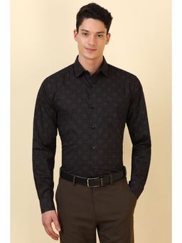 Allen Solly - Men Black Print Full Sleeves Formal Shirt