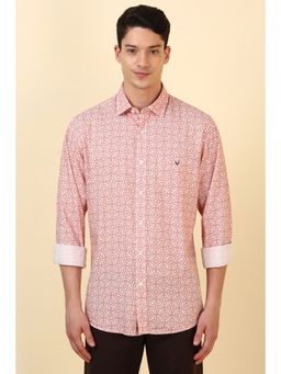 Allen Solly - Men Red Print Full Sleeves Casual Shirt