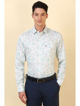Allen Solly - Men Light Blue Print Full Sleeves Formal Shirt