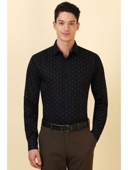 Allen Solly - Men Black Print Full Sleeves Formal Shirt