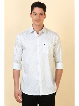 Allen Solly - Men White Print Full Sleeves Casual Shirt