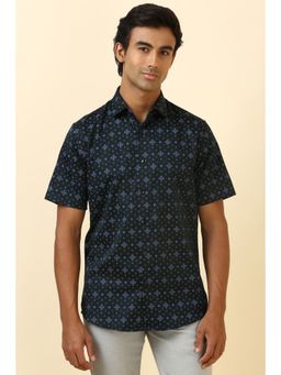 Allen Solly - Men Black Print Half Sleeves Casual Shirt