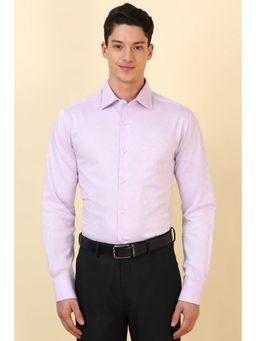 Allen Solly - Men Lavender Textured Full Sleeves Formal Shirt