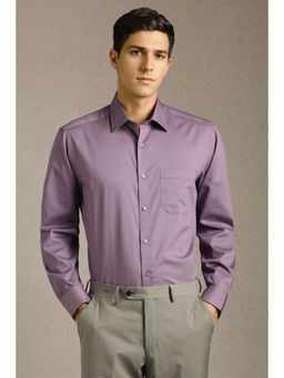 Louis Philippe - Men Lavender Print Full Sleeves Formal Shirt