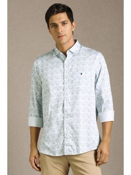 Louis Philippe - Men Blue Print Full Sleeves Casual Shirt