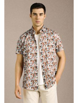 Louis Philippe - Men Multi-Colour Print Half Sleeves Casual Shirt